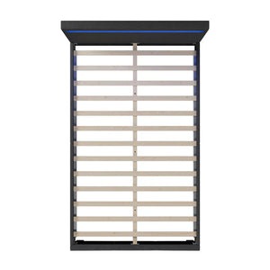 LED Polsterbett Verona 120 x 200 cm grau
