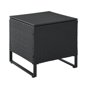 Modulare Polyrattan Lounge Santorini Schwarz