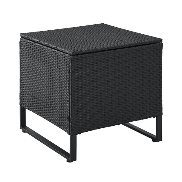 Modulare Polyrattan Lounge Santorini Schwarz