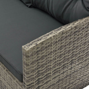 Polyrattan Lounge Manacor Gartenmöbel-Set Grau-meliert/Grau