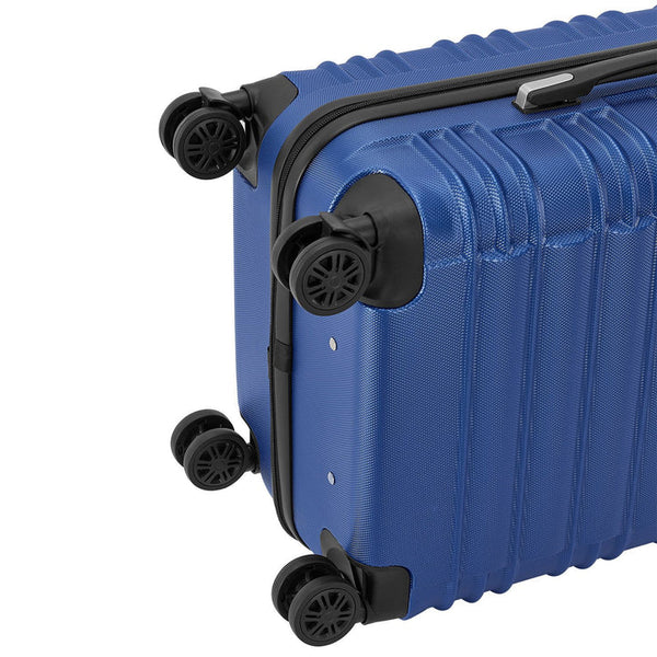 Hartschalen Kofferset Rom - Blau 4-teiliges Set mit schlagfester ABS-Hartschale und 360° Rollen