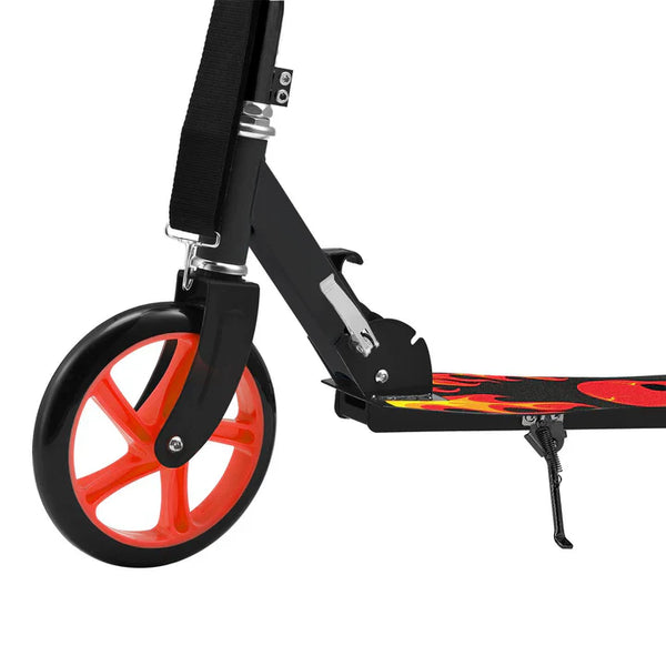 Scooter / Cityroller "Fire" schwarz / rot