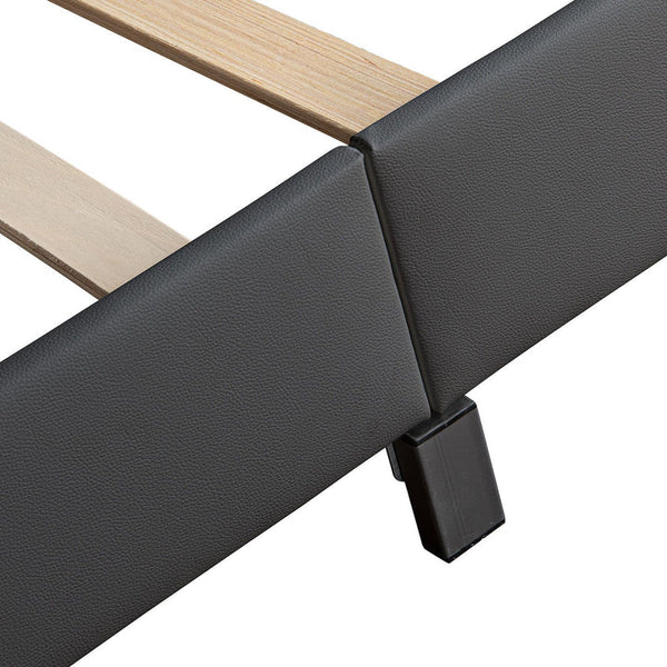 LED Polsterbett Paris 180x200 cm mit Lattenrost Dunkelgrau