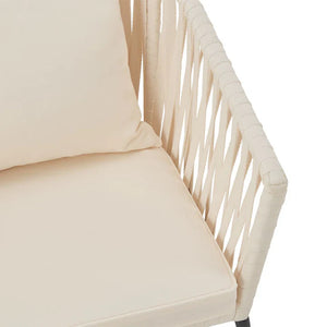 2er-Set Rope Gartenstühle Inkl. Kissen Beige