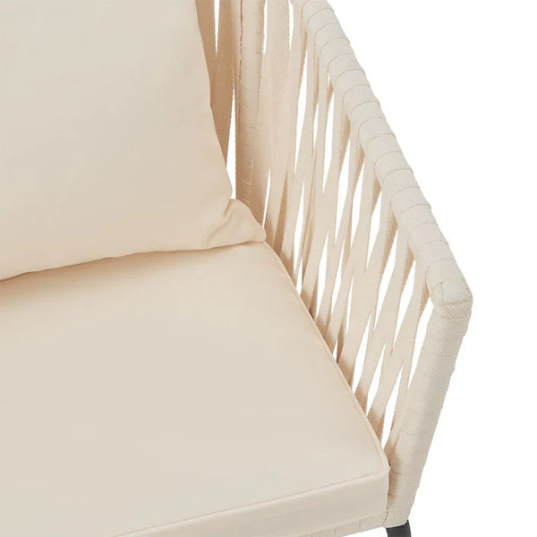 2er-Set Rope Gartenstühle Inkl. Kissen Beige