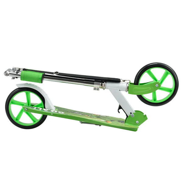Cityroller Scooter mit XXL Rädern, Fußständer Hinterradreibungsbremse