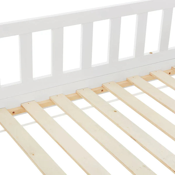 Kinderbett Marli 80 x 160 cm mit Bettkasten und Lattenrost Weiss