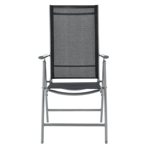 Aluminium Gartengarnitur Milano 7-teilig mit Tisch und 6 Stühlen silbergrau