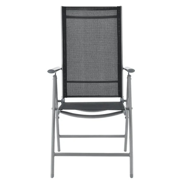 Aluminium Gartengarnitur Milano 7-teilig mit Tisch und 6 Stühlen silbergrau