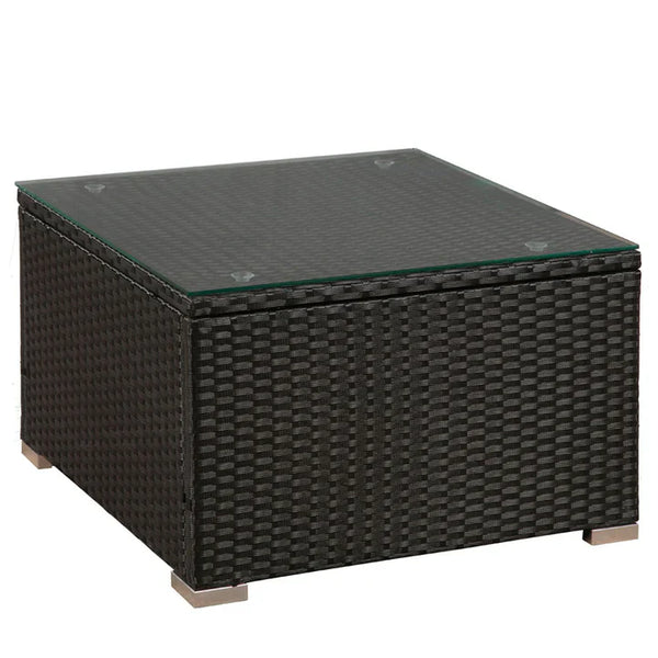 4-teilig Polyrattan Lounge Sitzgarnitur Punta Cana L schwarz