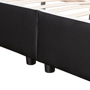 LED Polsterbett Sevilla 180x200 cm mit Lattenrost schwarz