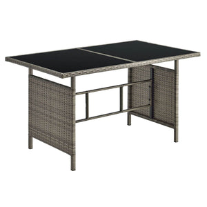 Polyrattan Lounge Manacor Gartenmöbel-Set Grau-meliert/Grau