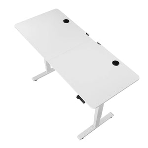 Elektrisch verstellbarer Schreibtisch 140x60 cm in Weiss