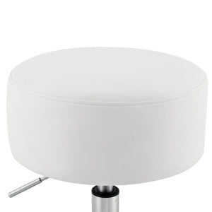 Schminktisch-Hocker Höhenverstellbar Tonia Weiss-Silber