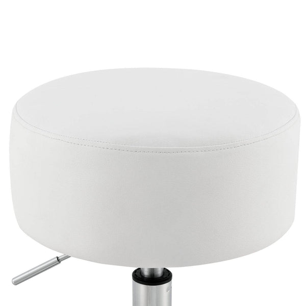 Schminktisch-Hocker Höhenverstellbar Tonia Weiss-Silber