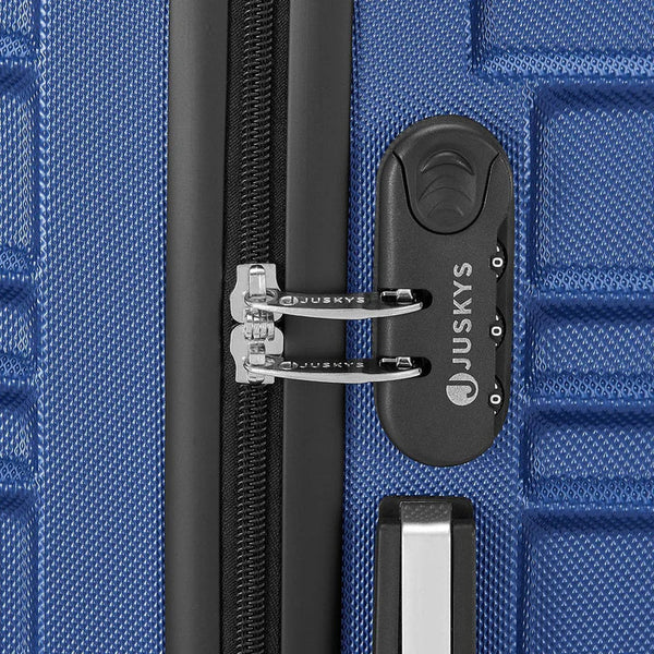 Hartschalen Kofferset Rom - Blau 4-teiliges Set mit schlagfester ABS-Hartschale und 360° Rollen