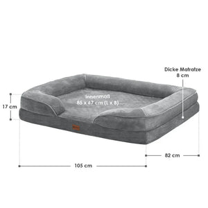Hundebett Sheena XL Orthopädisches Haustierbett Grau