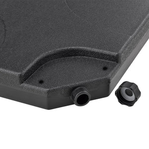 Schirmgewicht 4er Set Quad befüllbar bis 80kg aus HDPE schwarz