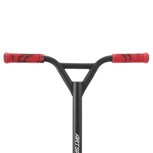 Stunt Scooter Red Smoke in Rot Schwarz Trick Roller mit 360° Lenkung