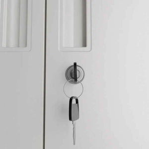 Aktenschrank Büroschrank aus Metall Weiss
