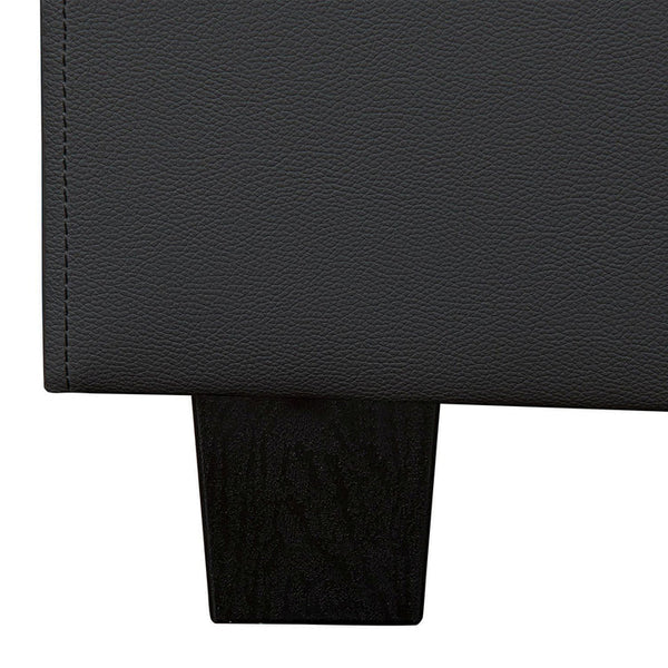 LED Polsterbett Paris mit Lattenrost 160x200 cm - schwarz