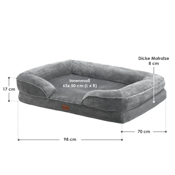 Hundebett Sheena L Orthopädisches Haustierbett Grau