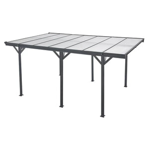 Carport mit Flachdach 5 x 3 m in Dunkelgrau