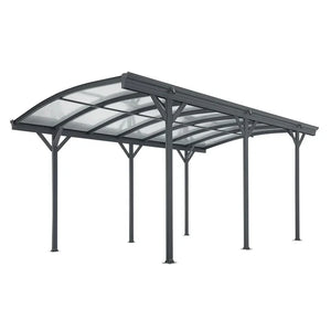 Carport mit Bogendach Stellplatz 5 x 3 m in Dunkelgrau