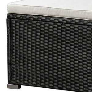 4-teilig Polyrattan Lounge Sitzgarnitur Punta Cana L schwarz
