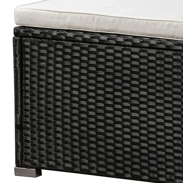 4-teilig Polyrattan Lounge Sitzgarnitur Punta Cana L schwarz