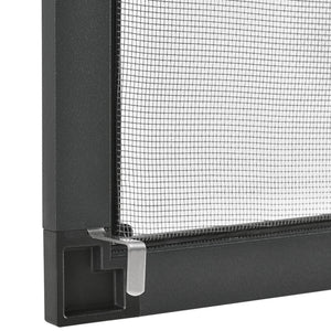 Fliegengitter 130x150 cm für Fenster Grau
