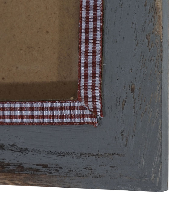 Bilderrahmen Fotorahmen Holz Shabby-Look Landhaus 21x26cm grau