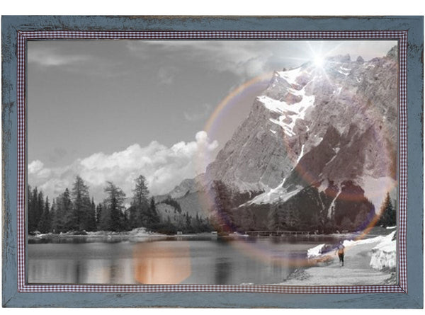 Bilderrahmen Fotorahmen Holzrahmen Landhaus 26x36cm grau
