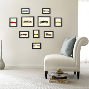 Set di cornici per foto, decorazione da parete, legno decorativo, nero
