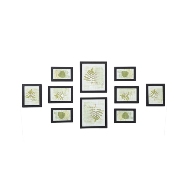 Set di cornici per foto, decorazione da parete, legno decorativo, nero