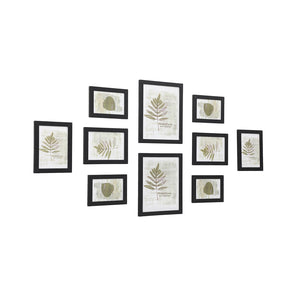Set di cornici per foto, decorazione da parete, legno decorativo, nero