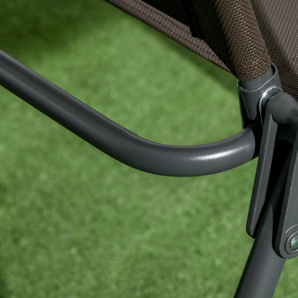 Bistro Set Gartenmöbel klappbar wetterfest 3-teilig Metall braun