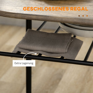 Bistro-Set 1 Tisch + 2 Stühle kompakt & modern Schwarz