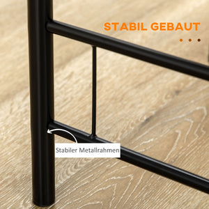Bistro-Set 1 Tisch + 2 Stühle kompakt & modern Schwarz