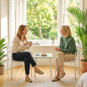 Bistroset Gartenmöbel Set mit Glastisch rostbeständig 3-teilig Metall