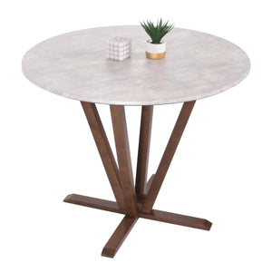 Bistrotisch Esstisch Massivholz HPL Laminat Ø92cm Beton-Optik