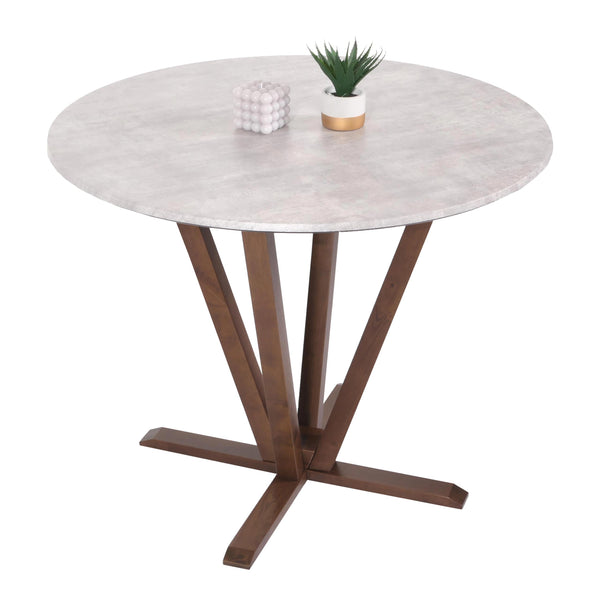 Bistrotisch Esstisch Massivholz HPL Laminat Ø92cm Beton-Optik