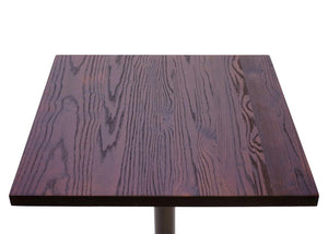Bistrotisch Bartisch Industrial Ulme Holz 75x80x80cm dunkelbraun