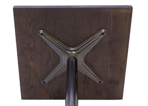 Bistrotisch Bartisch Industrial Ulme Holz 75x80x80cm dunkelbraun