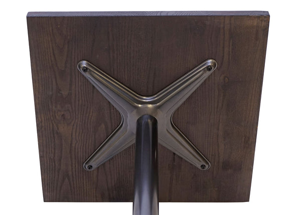 Bistrotisch Bartisch Industrial Ulme Holz 75x80x80cm dunkelbraun
