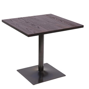 Bistrotisch Bartisch Industrial Ulme Holz 75x80x80cm dunkelbraun
