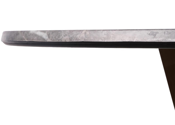 Bistrotisch Esstisch Massivholz HPL Laminat Ø92cm Marmoroptik