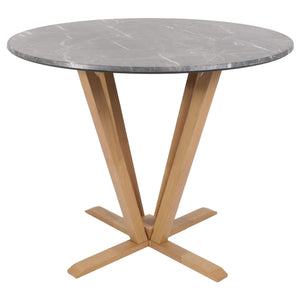 Bistrotisch Esstisch Massivholz HPL Laminat Ø92cm Marmoroptik