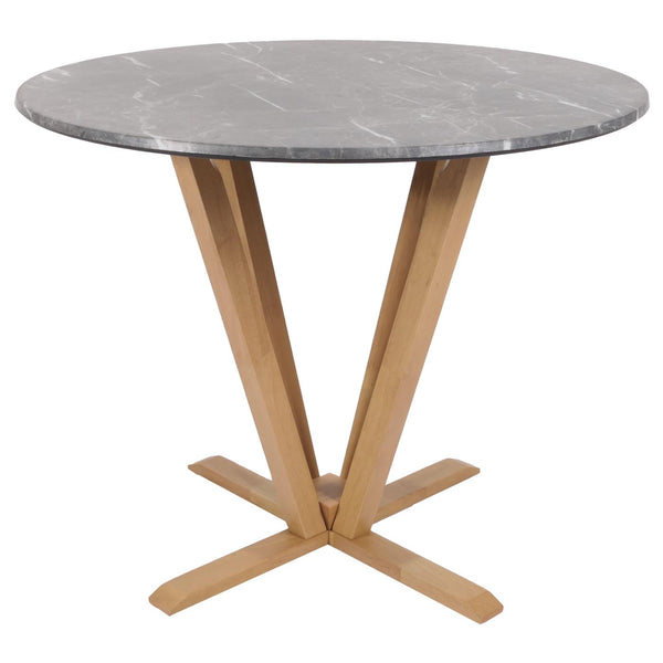 Bistrotisch Esstisch Massivholz HPL Laminat Ø92cm Marmoroptik