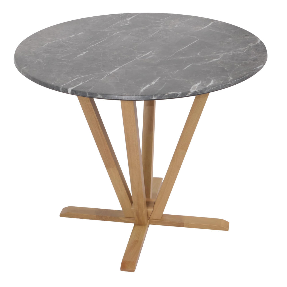 Bistrotisch Esstisch Massivholz HPL Laminat Ø92cm Marmoroptik